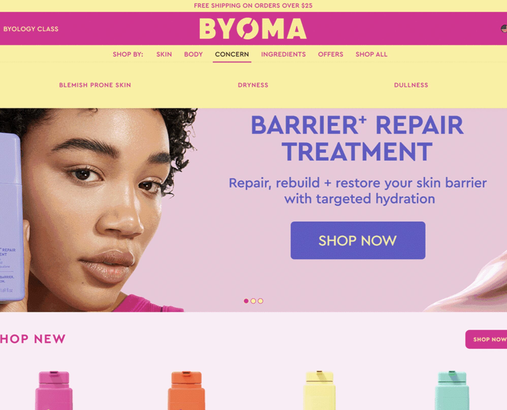 Byoma Website Screenshot